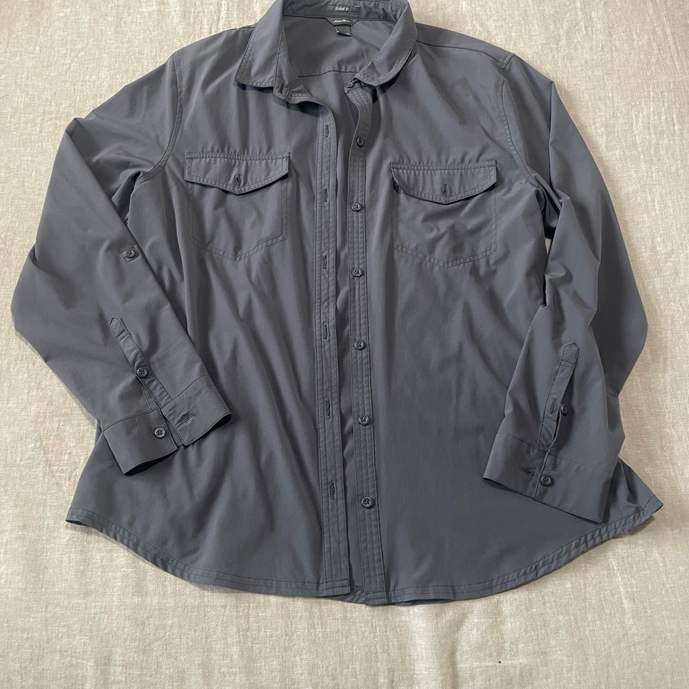 Eddie Bauer Women's XL Classic Fit Shirt - Dark Gray